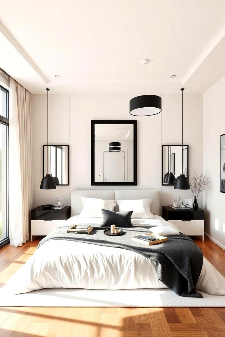 Creamy Elegance with Black Accents - 21 Cream and Black Bedroom Ideas