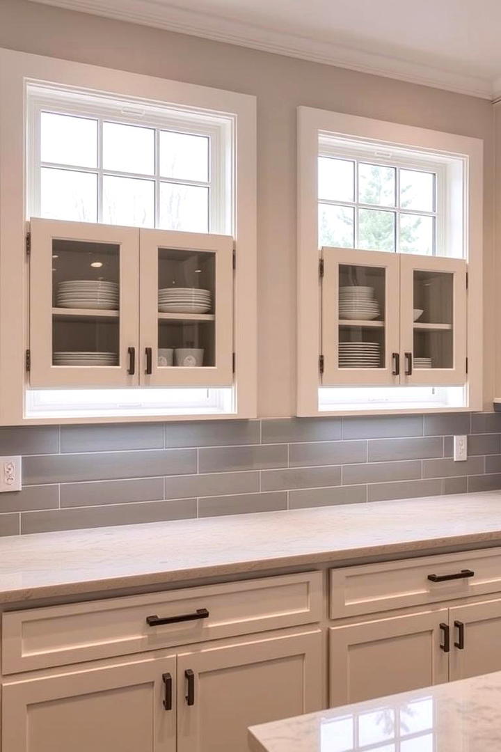 Creating Storage Solutions with Integrated Window Cabinets - 21 Kitchen Window Ideas