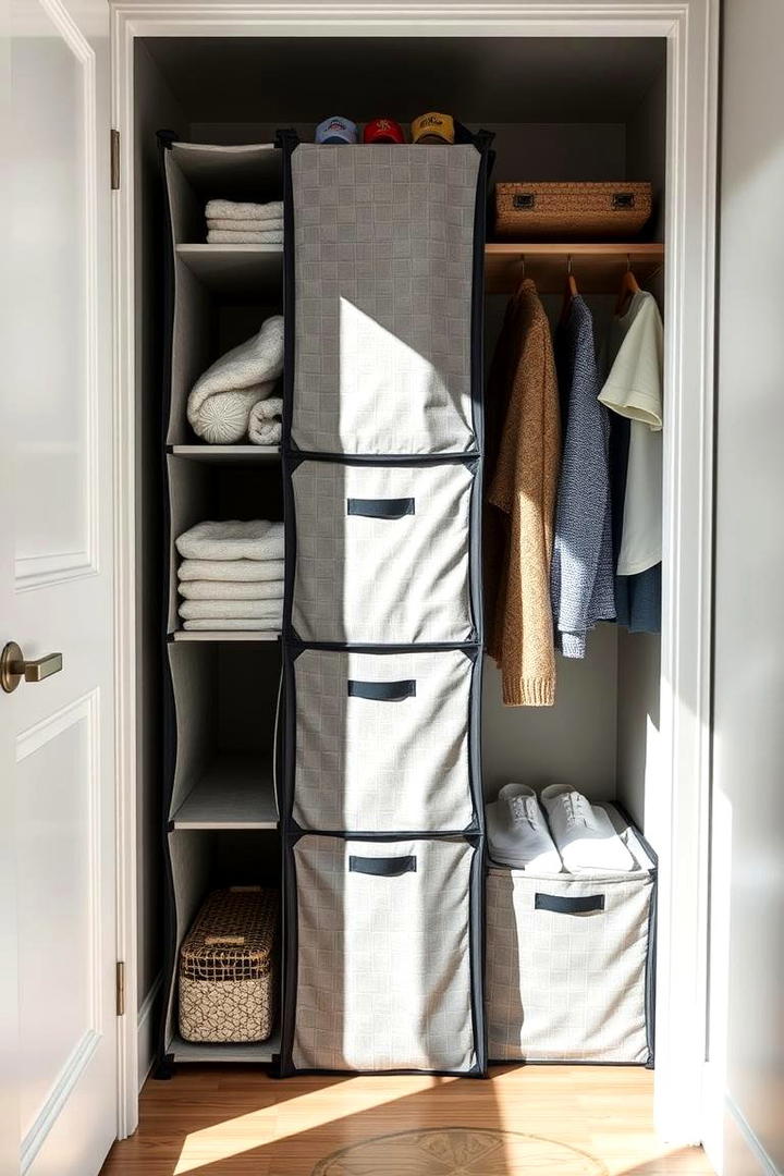 Creating a Foldable Storage Unit for Versatility - 30 Hall Closet Organization Ideas