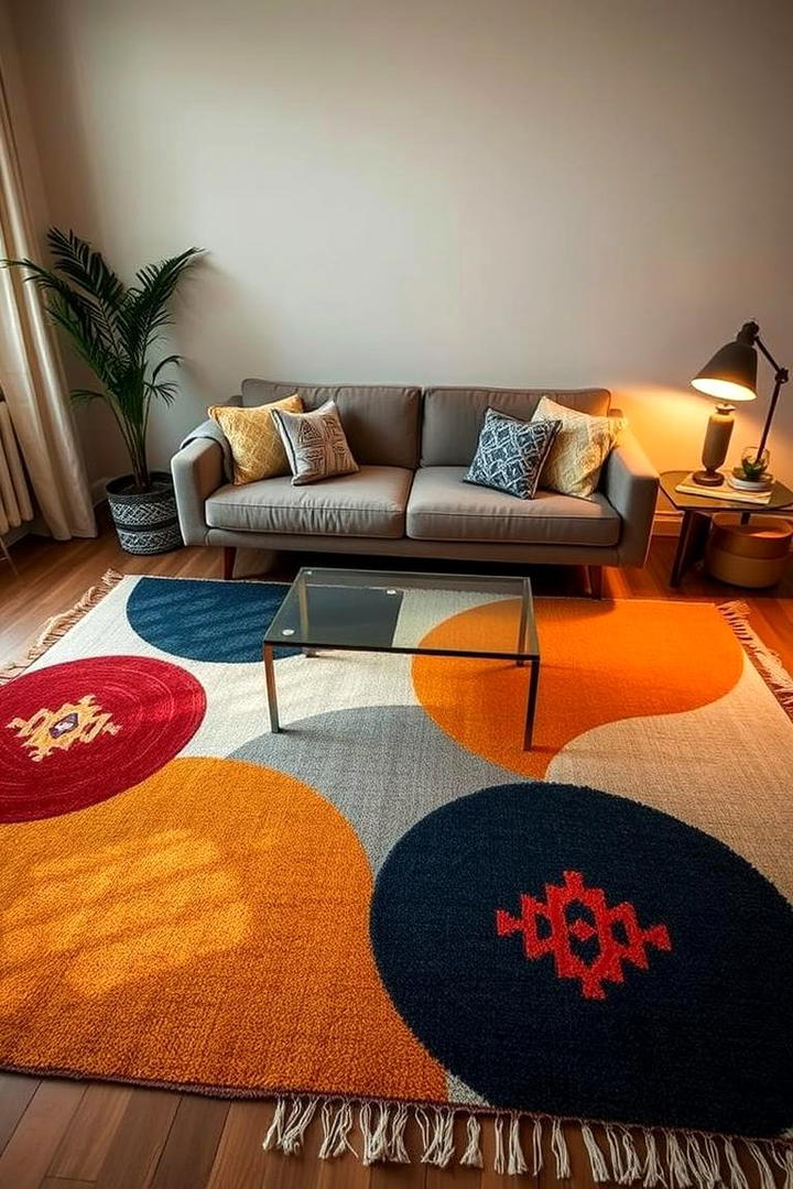 Creative Area Rugs - 21 small apartment decorating ideas