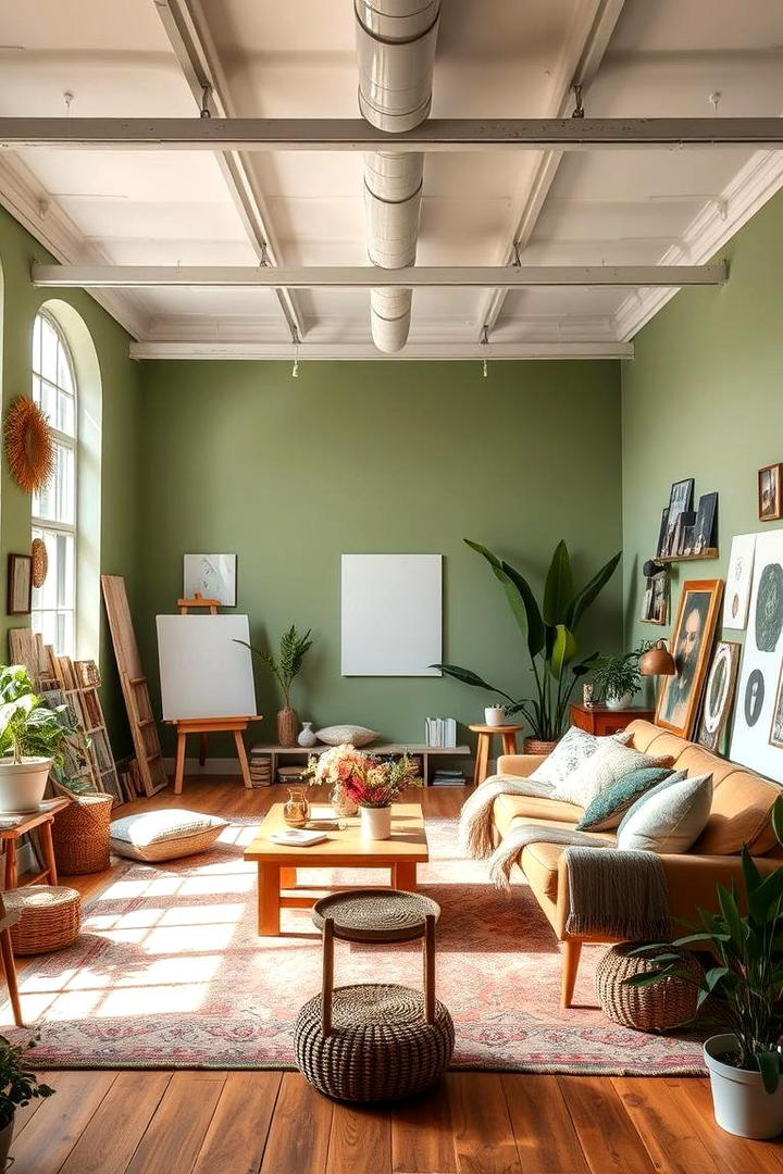 Creative Art Studio - 21 Sage Green Paint Color Ideas