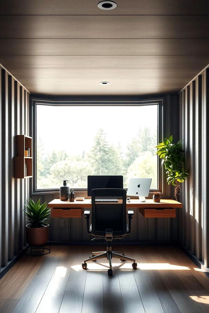 Creative Container Home Office - 30 Container Home Ideas