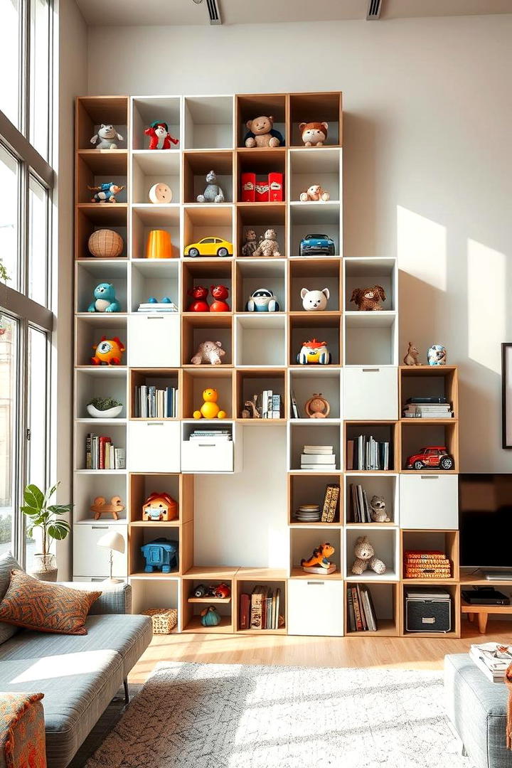 Creative Cube Shelving - 21 Living Room Toy Storage Ideas