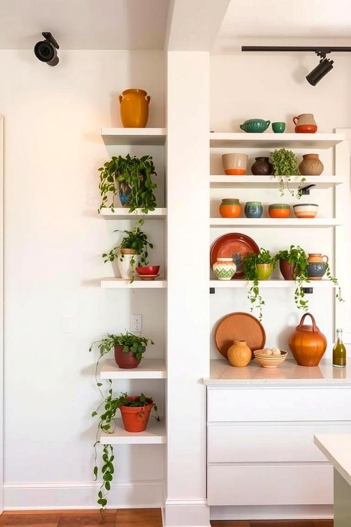 Creative Display Areas - 30 Kitchens Without Upper Cabinets