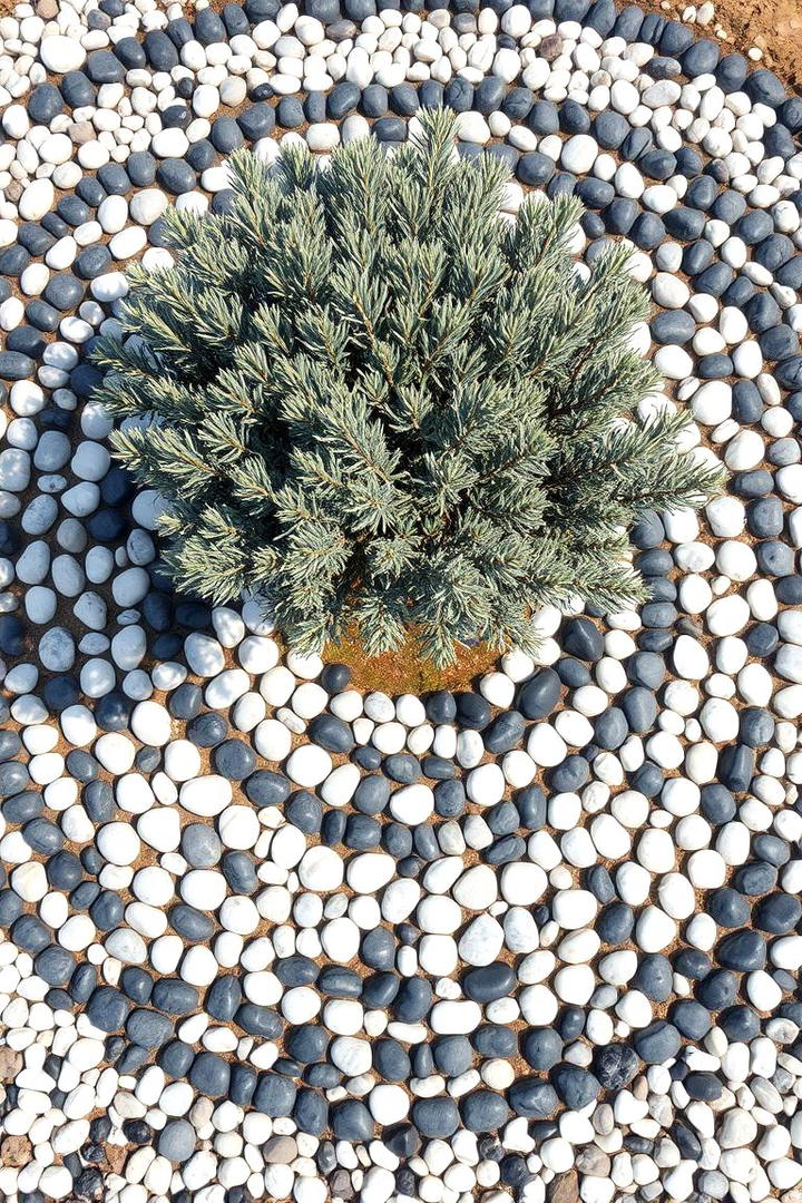 Creative Gravel Patterns - 30 Front Yard Landscaping Ideas