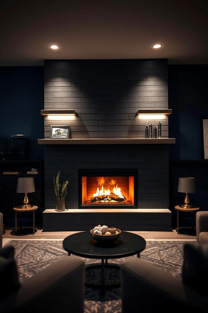 Creative Illumination - 21 Black Shiplap Fireplace Ideas