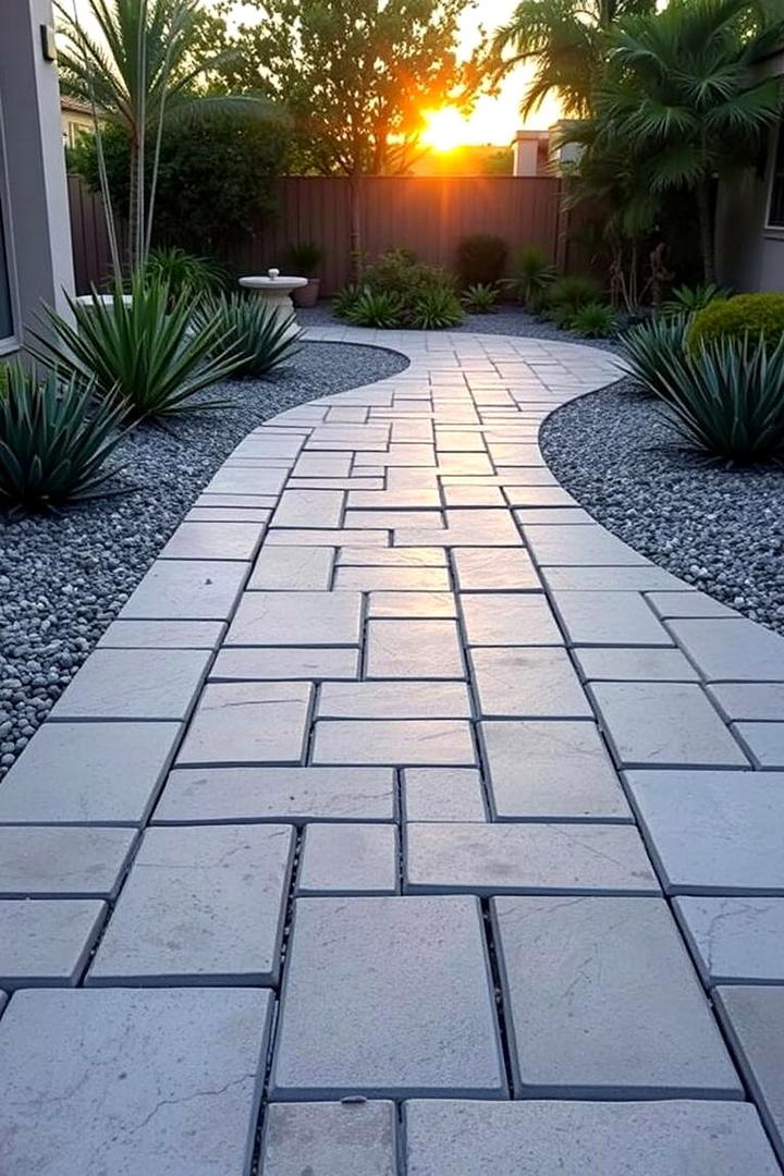 Creative Paver Walkway - 30 Desert Landscape Ideas