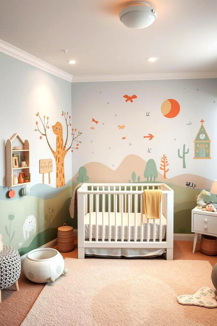 Creative Wall Murals - 21 Baby Room Ideas