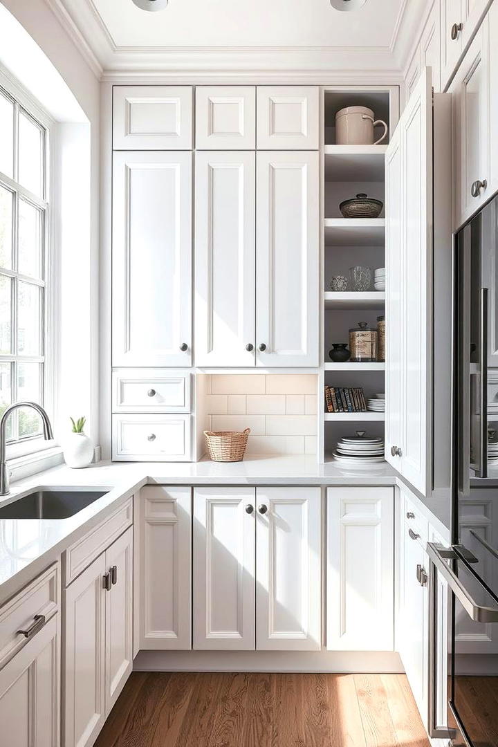 Creative White Storage Solutions - 30 Small White Kitchen Ideas