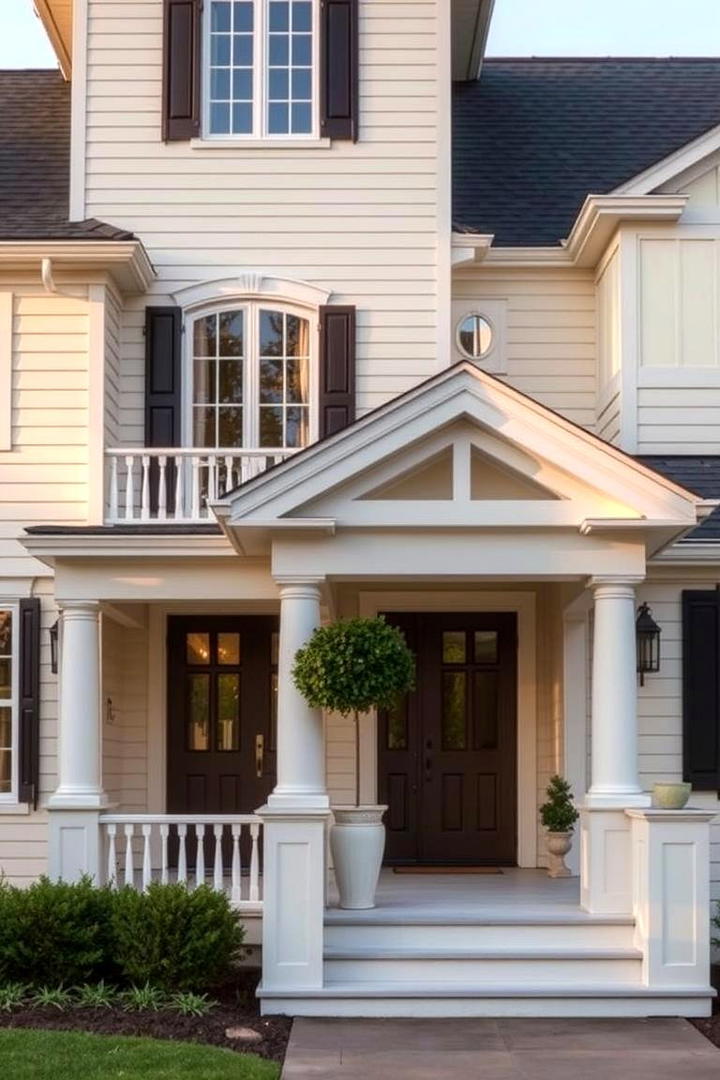 Crisp Cream Delight - 21 Exterior House Colors  Inspiration