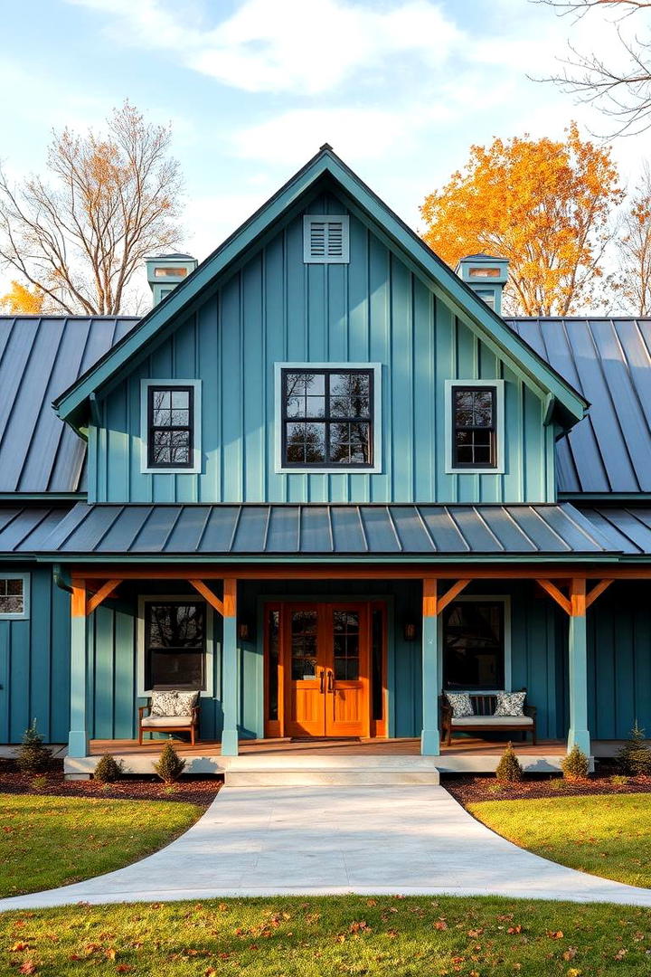 Crisp Teal Inspiration - 30 Lake House Exterior Colors Ideas