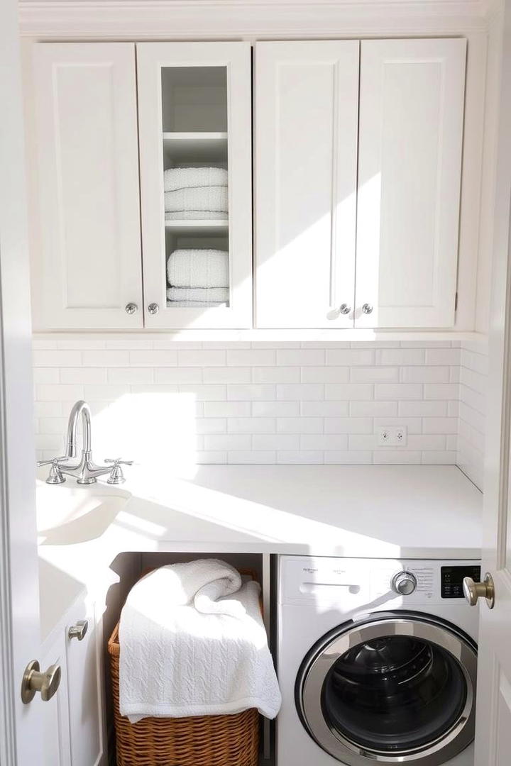 Crisp White Elegance - 30 Laundry Room Paint Ideas