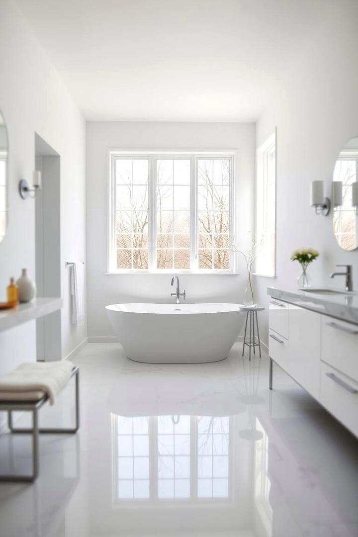 Crisp White Elegance - 21 Bathroom Color Ideas