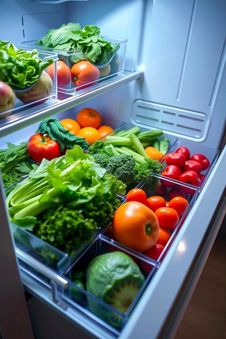 Crisper Drawer Maximization - 30 Fridge Organization Ideas