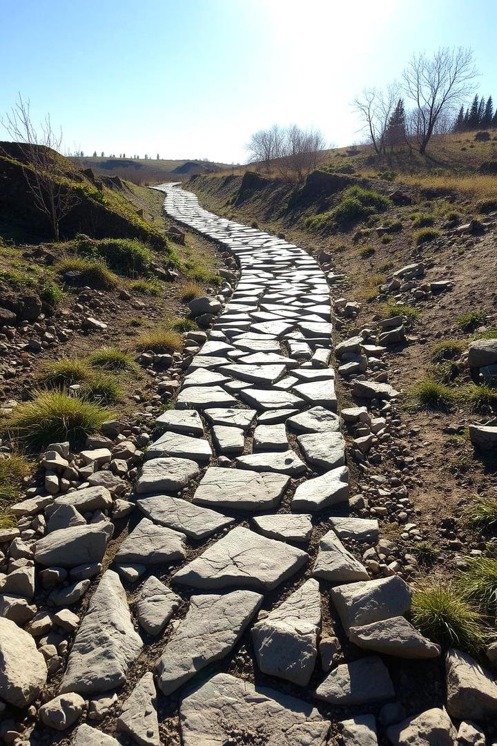 Crushed Stone Walkway - 17 Rock Walkway Ideas