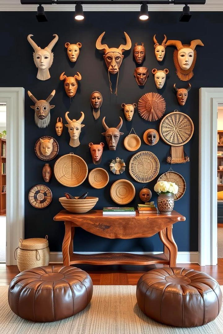 Cultural Artifacts Collection - 30 living room wall decor ideas