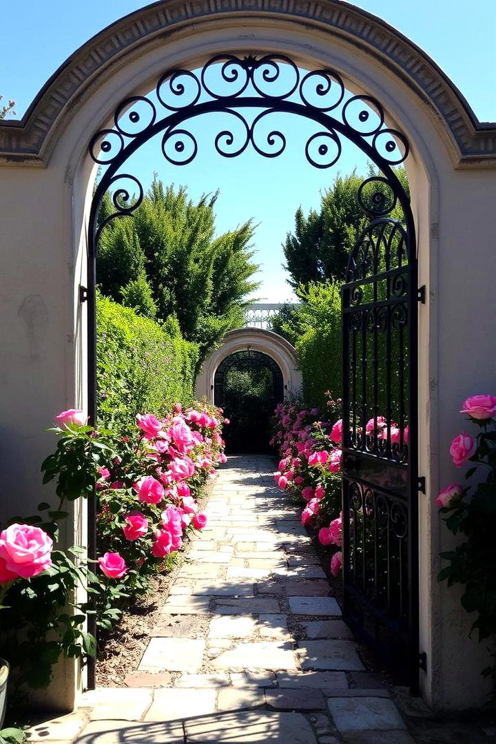 Curved Arch Garden Portal - 30 garden gate ideas