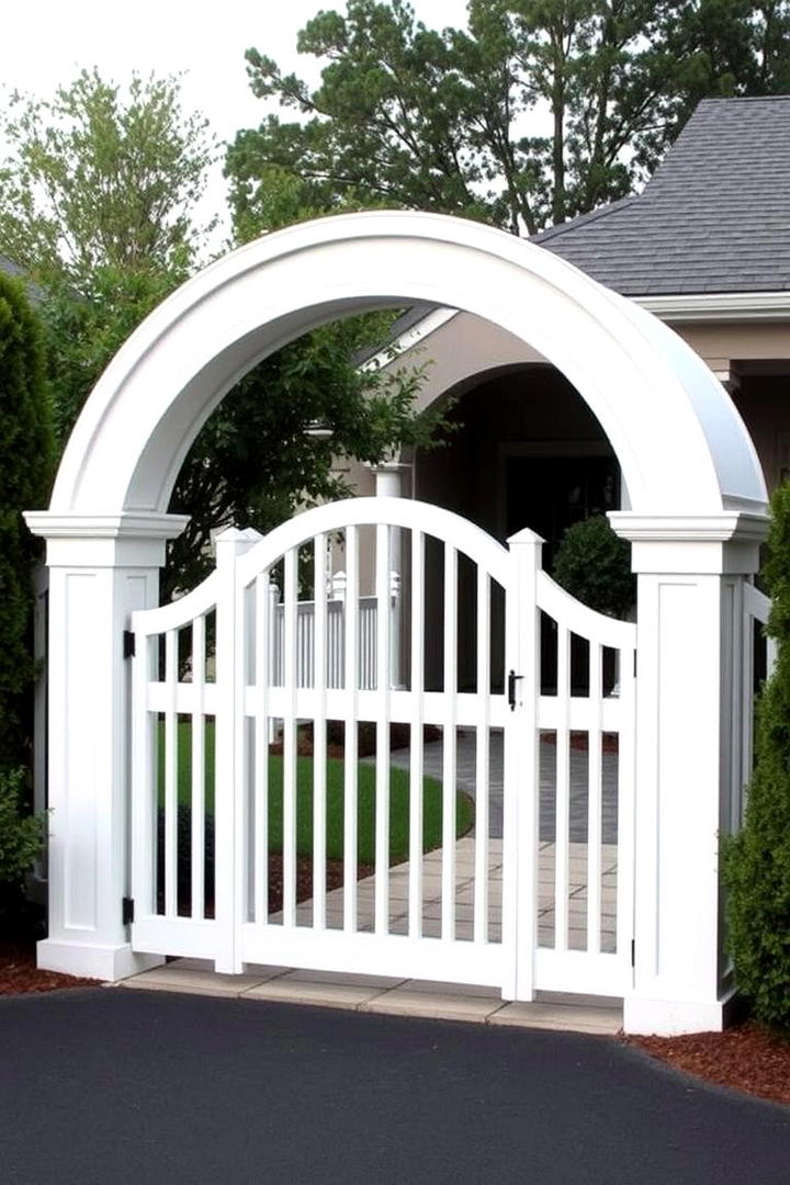 Curved Archway Fence - 21 Front Yard Fence Ideas