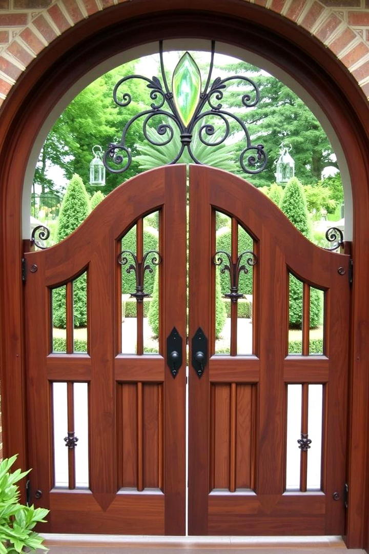 Curved Archway Gate - 30 Deck Gate Ideas