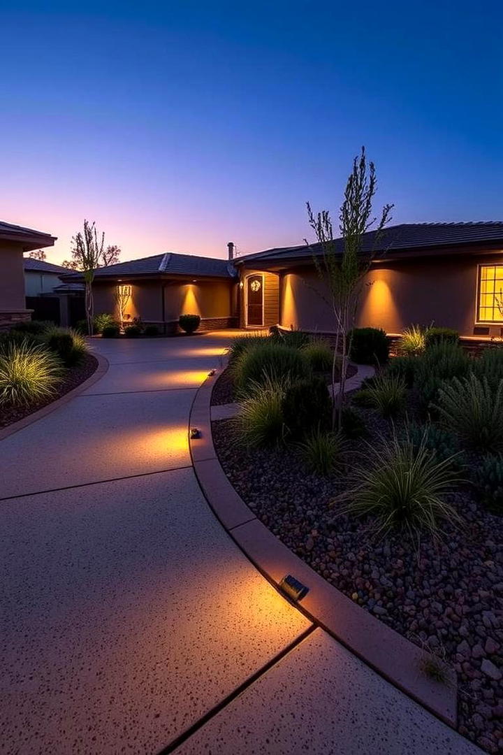 Curved Concrete Entry - 30 driveway entrance ideas