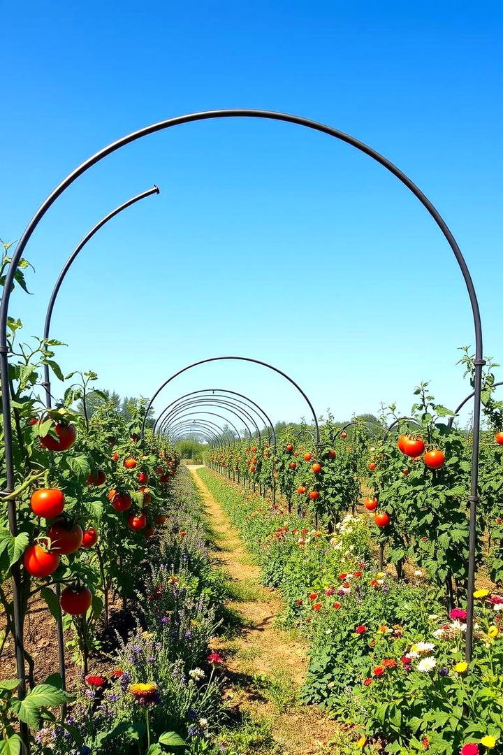 Curved Vine Trellis - 30 Tomato Trellis Ideas