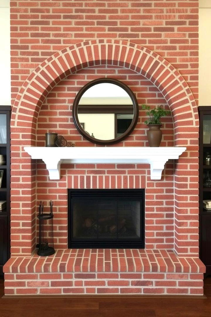 Custom Brick Archway - 21 Brick Fireplace Ideas