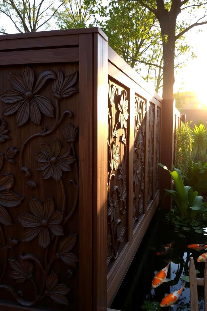 Custom Carved Privacy Fence - 21 Privacy Fence Ideas