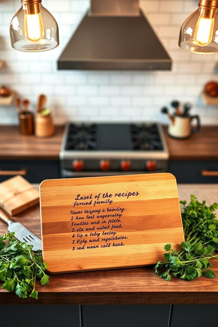 Custom Engraved Recipe Cutting Board - 21 Family Gift Ideas