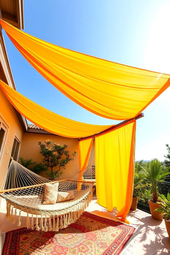 Custom Fabric Canopies for Flexible Shelter - 21 Patio Privacy Ideas