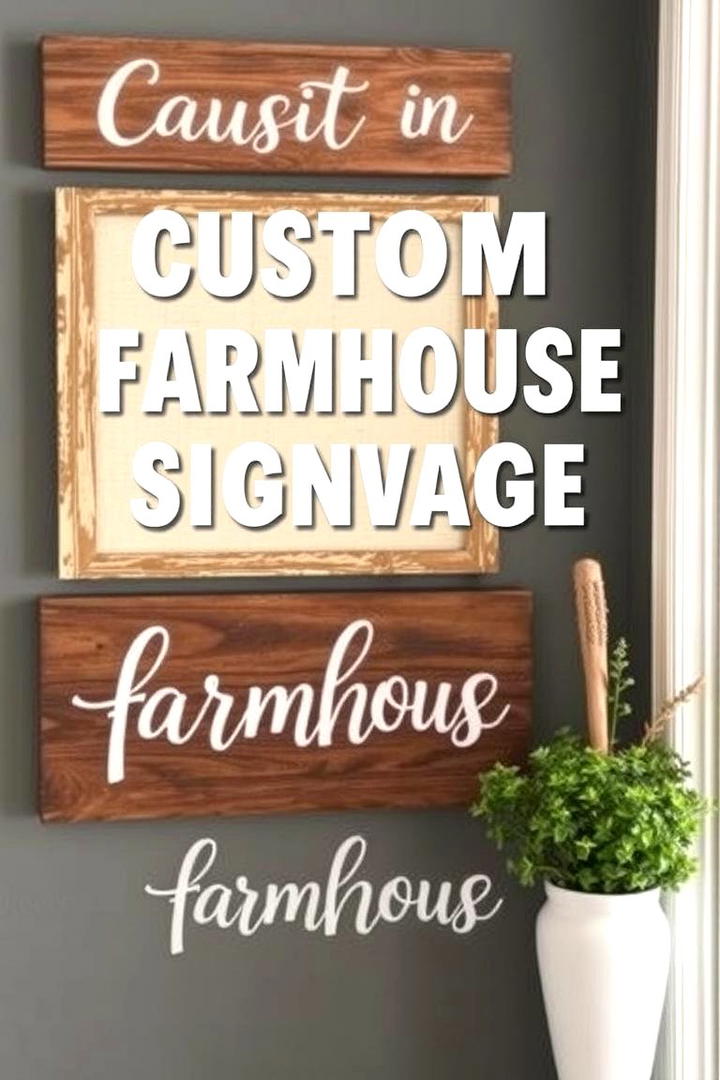 Custom Farmhouse Signage - 21 Farmhouse Wall Decor Ideas