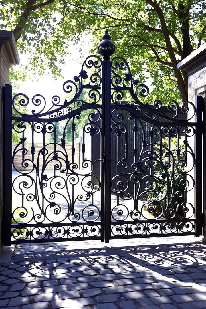 Custom Ironwork Gate - 30 driveway entrance ideas