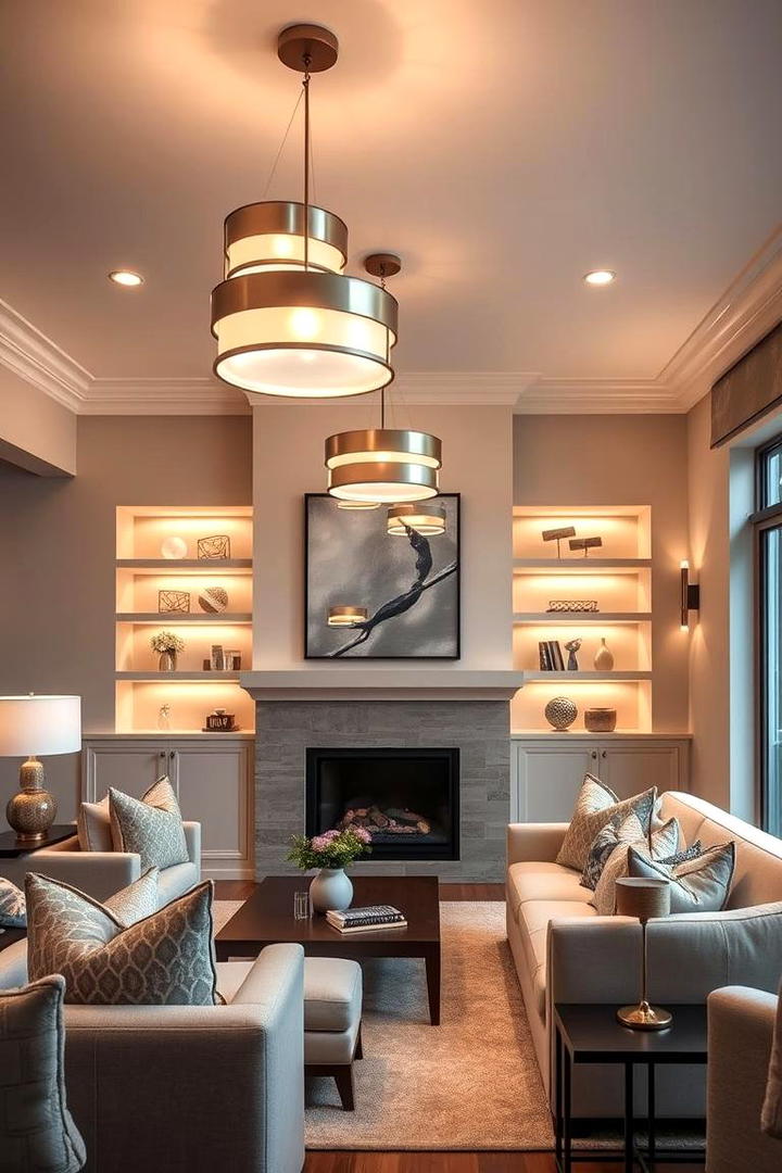 Custom Lighting Family Room - 21 Family Room Ideas