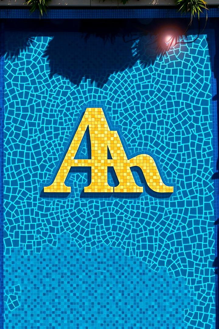 Custom Monogram Marvel - 21 Pool Tile Ideas