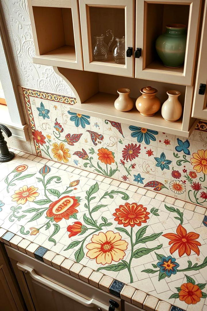 Custom Mosaic Countertops - 21 Kitchen Countertop Ideas