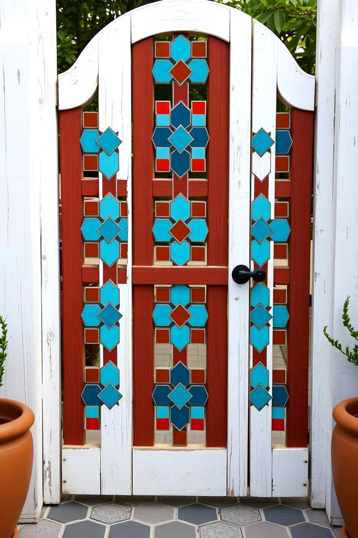 Custom Mosaic Inlay - 30 Deck Gate Ideas