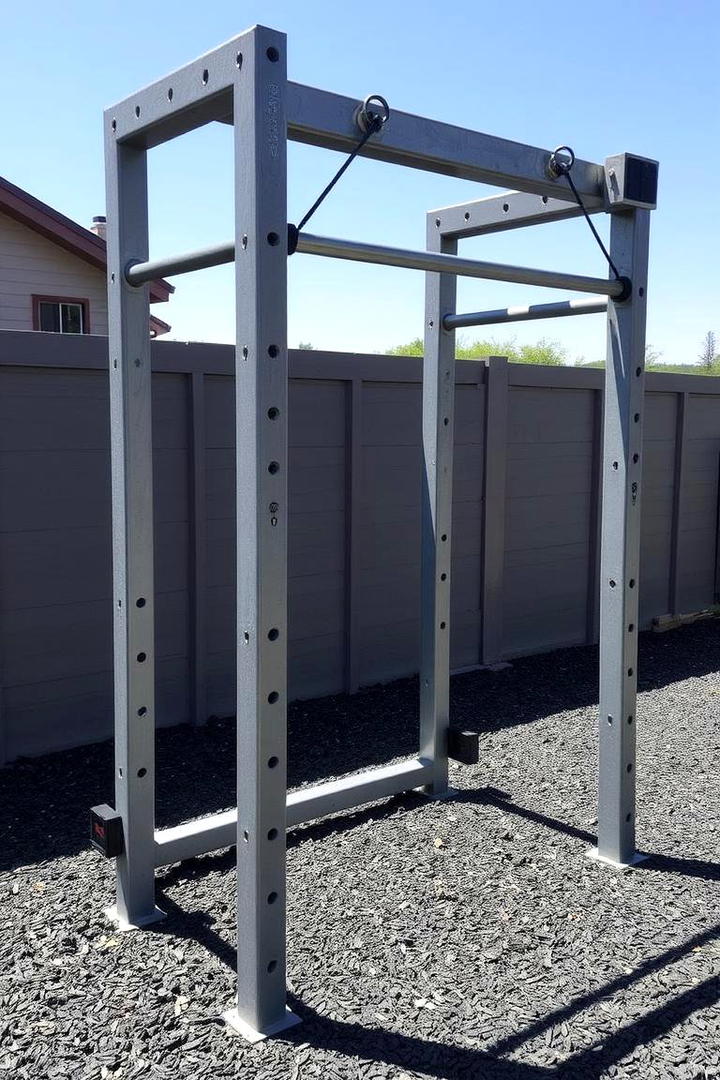 Custom Pull Up Bar Installation - 30 Outdoor Gym Ideas