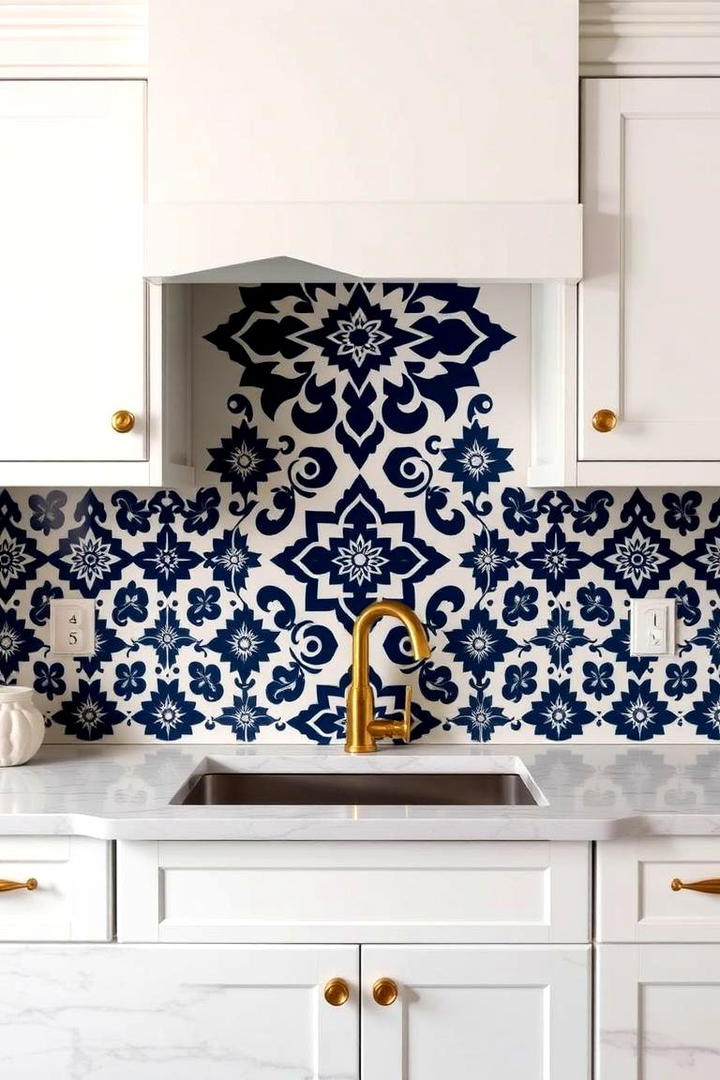 Custom Stencil Art - 30 Kitchen Splashback Ideas