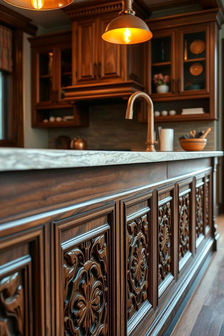 Custom Woodwork Elegance - 21 Kitchen Peninsula Ideas