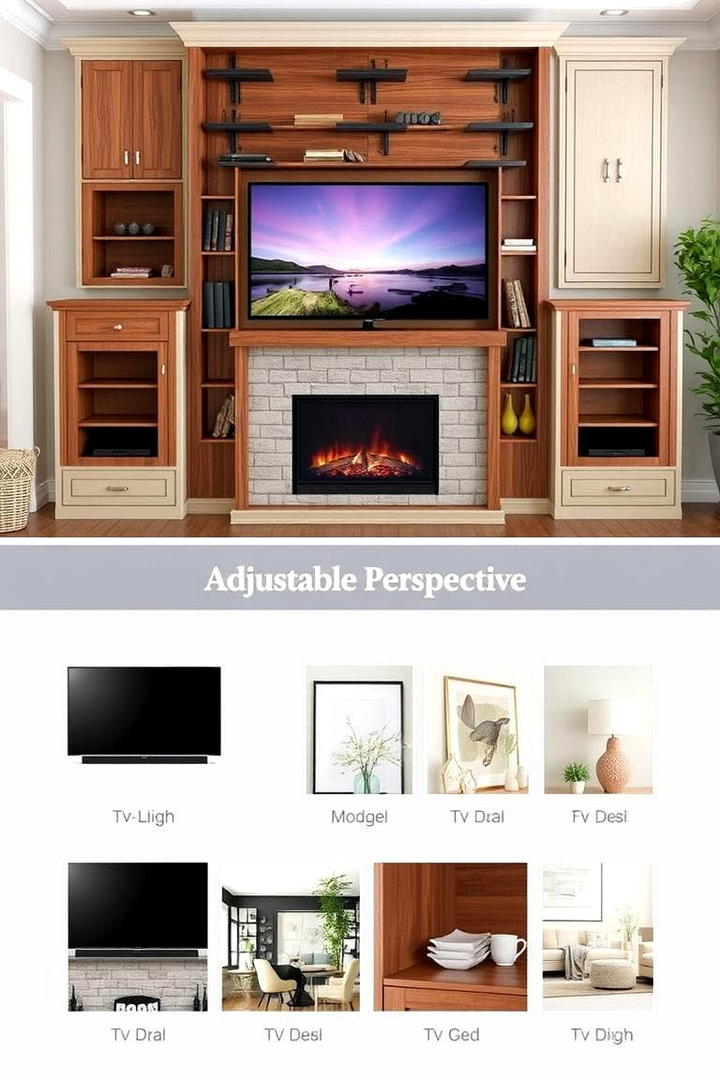 Customizable Electric Fireplace with TV Installation - 30 Electric Fireplace Ideas With Tv Above