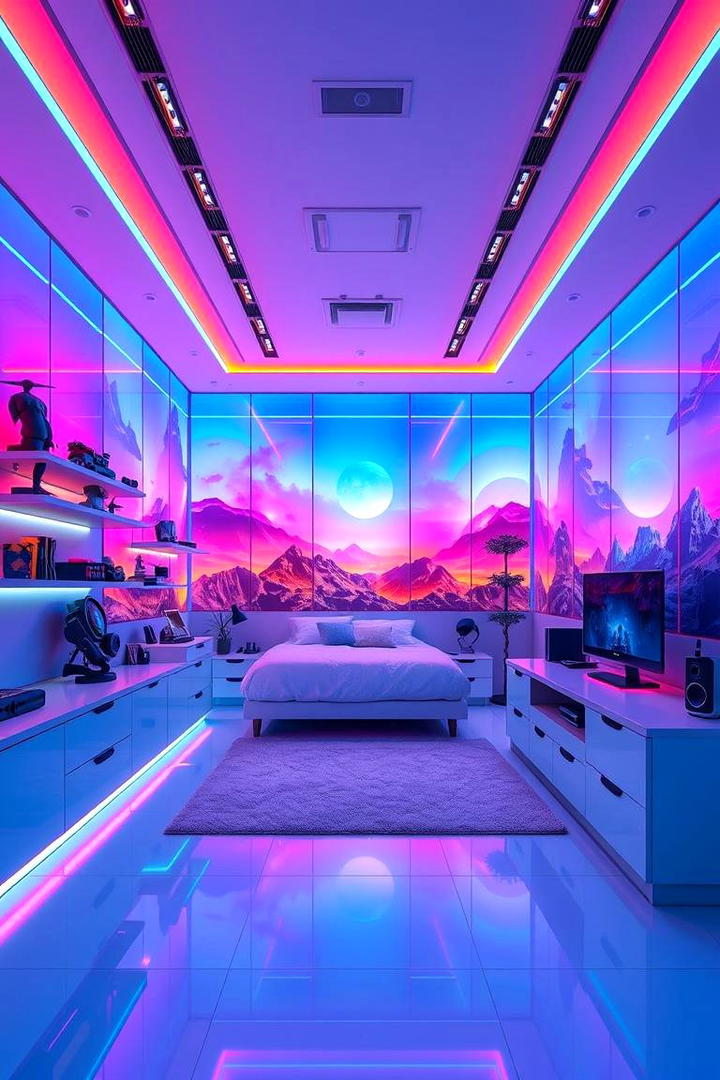 Customizable LED Accents - 21 Gaming Bedroom Ideas