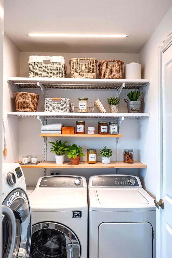 Customizable Shelving Units - 21 Laundry Room Storage Ideas