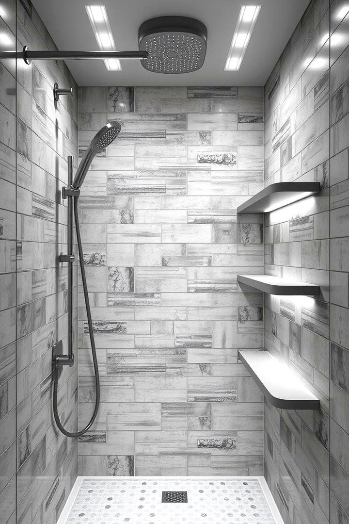 Customizable Shower Nook - 30 Doorless Walk In Shower Ideas