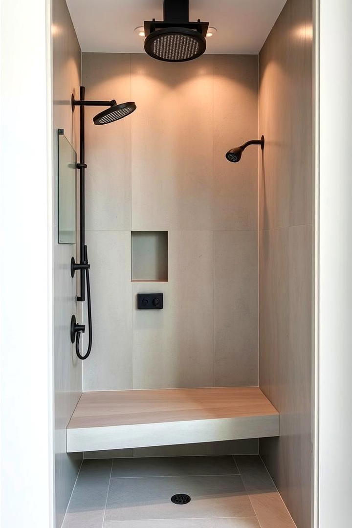 Customizable Walk In Shower with Multi Functional Bench - 21 Walk in Shower Ideas With Bench