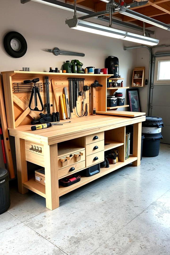 Customizable Workbench with DIY Components - 30 Garage Workbench Ideas