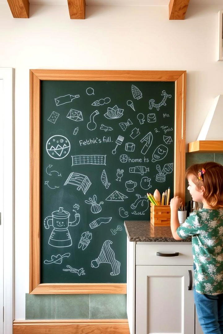 Customized Chalkboard Wall - 30 Half Wall Ideas