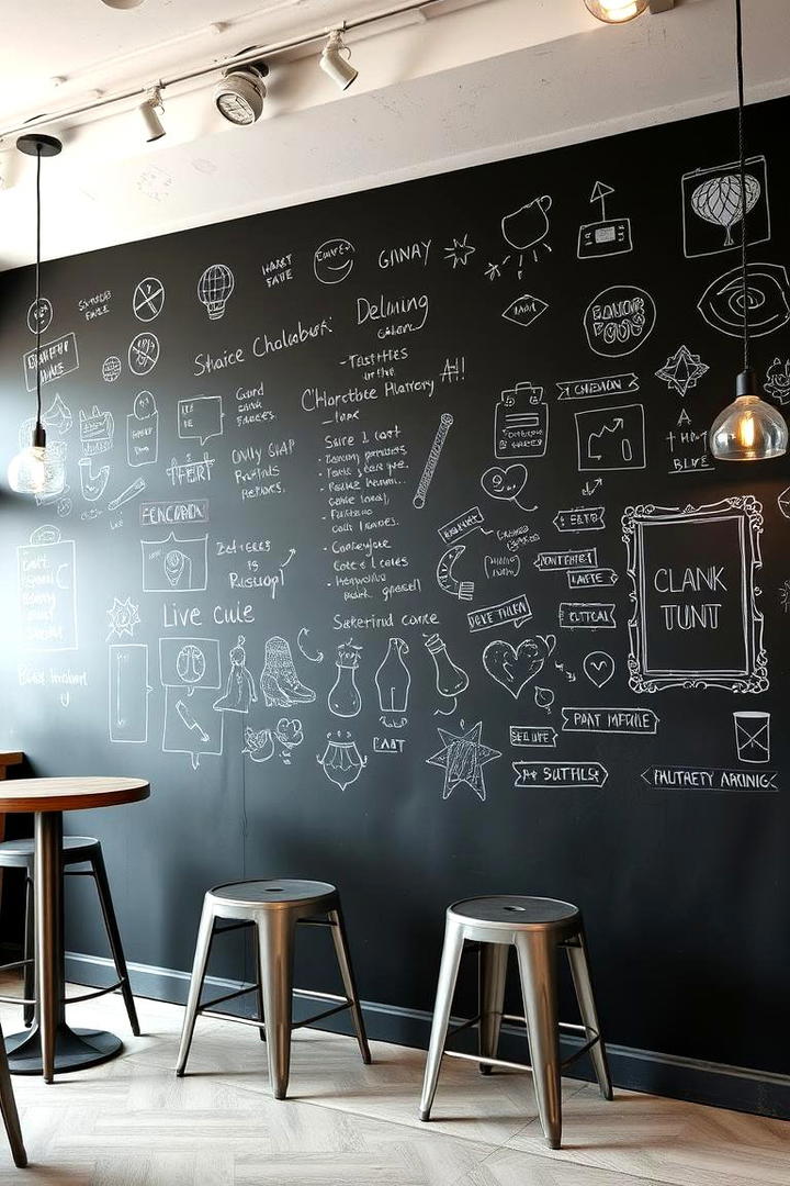 Customized Chalkboard Wall - 21 Blank Wall Ideas