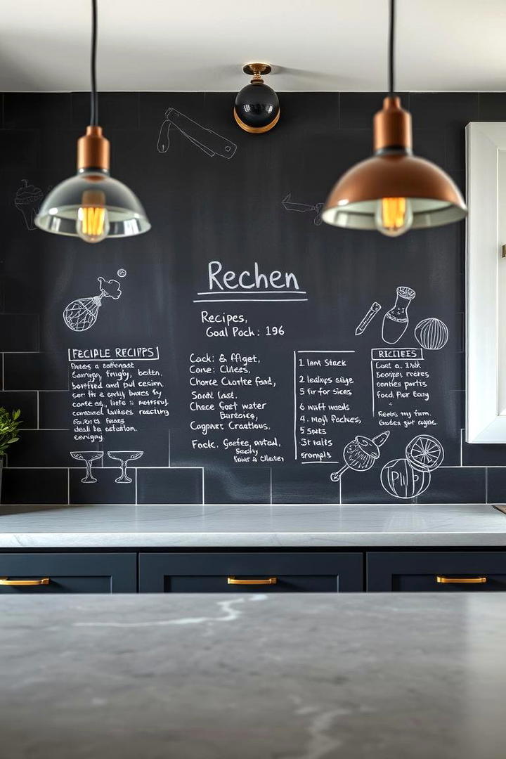 Customized Chalkboard Walls - 21 Kitchen Backsplash Ideas