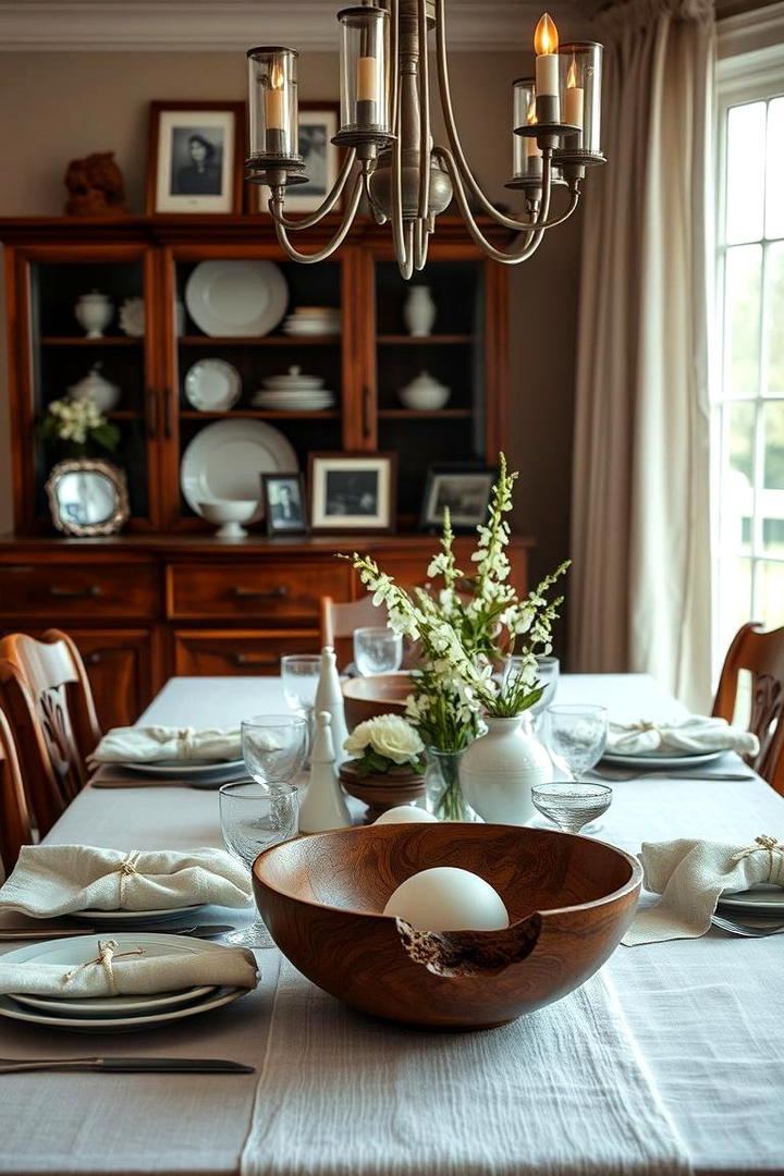 Customized Family Heirloom Display - 21 Dining Room Table Decor Ideas