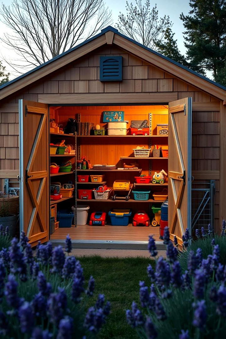 Customized Garden Shed Storage - 30 Outdoor Toy Storage Ideas