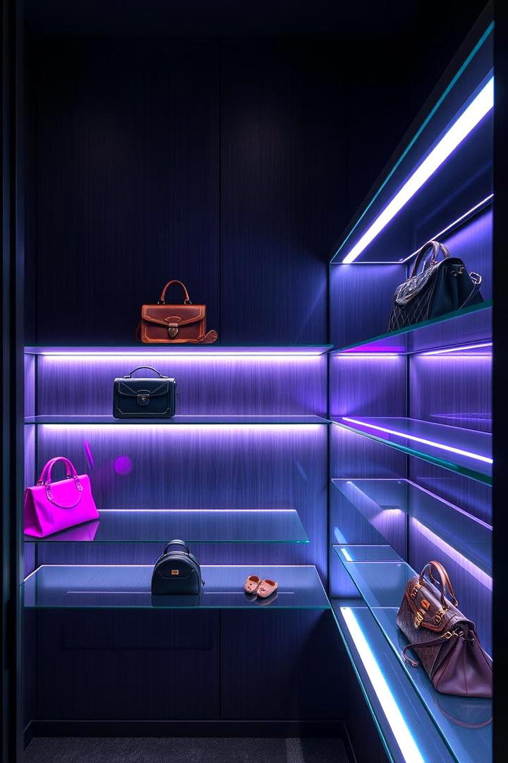 Customized LED Lit Shelves - 30 Closet Shelving Ideas